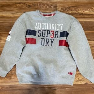 Last call.  SuperDry Logo sweatshirt Grey Size Large